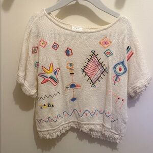 Zara Kids Cream Knit Top